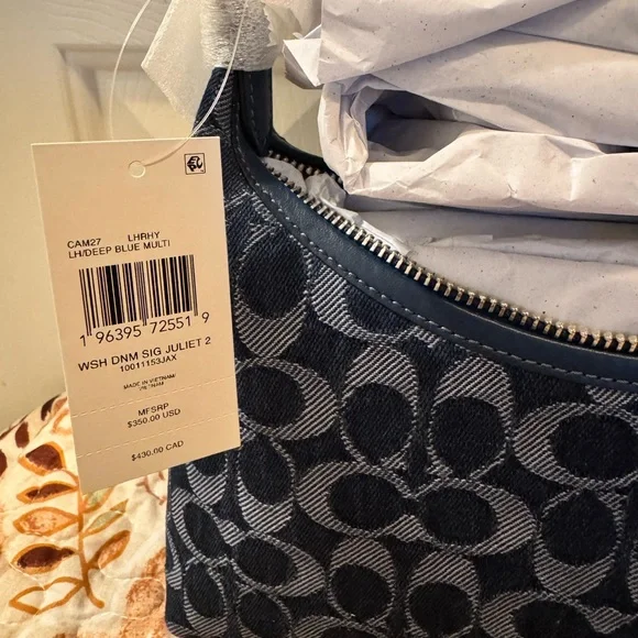 Coach Juliet Shoulder Bag 25 In Signature Denim - Picture 4 of 5